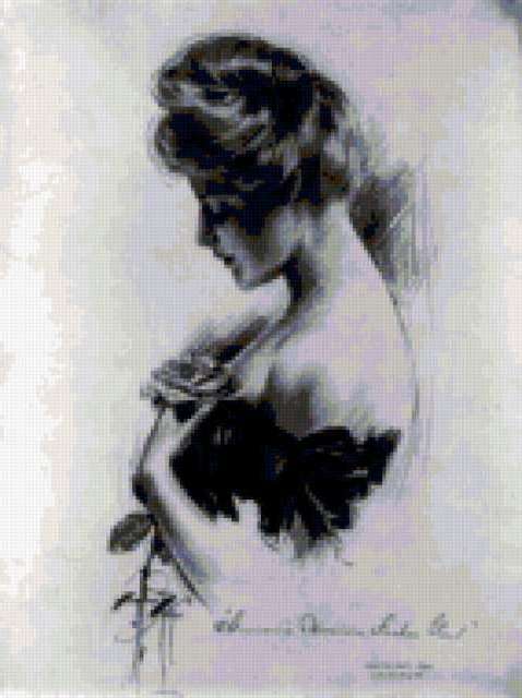 Дама с розой